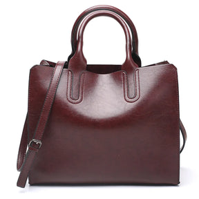 bolsa de couro, bolsa de couro feminina, bolsa elegante, bolsa em couro, bolsa feminina de couro preta, Bolsa Feminina em Couro - Caliana Premium