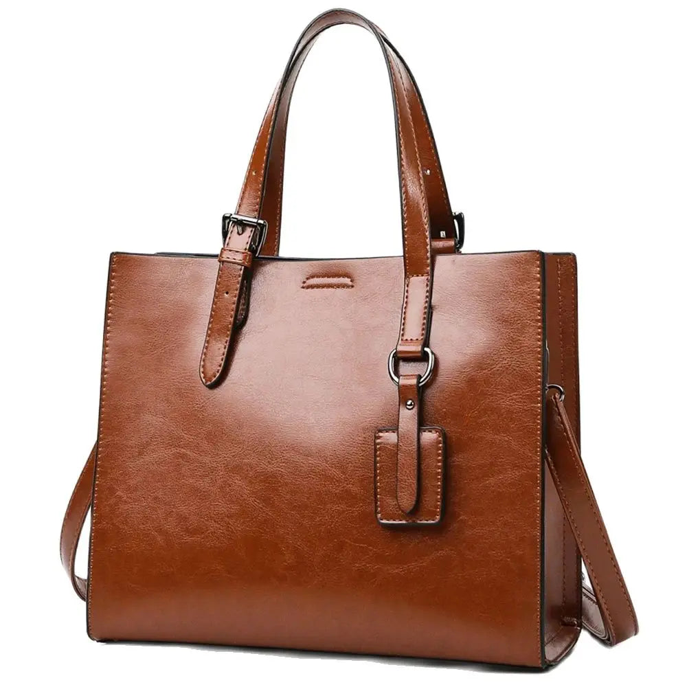 bolsa marrom, bolsa de couro grande feminina, bolsa feminina de couro, bolsa de couro feminina, bolsa de couro, bolsa grande marrom, Bolsa Feminina em Couro - Vivienne Luxo