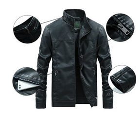 Jaqueta de couro masculina forrada, Jaqueta de couro masculina motoqueiro, Jaqueta de couro masculina para inverno, Jaqueta de couro para motoqueiro, Jaqueta de couro preta masculina