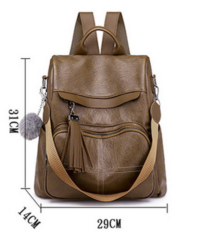 Mochila Feminina em Couro Genuino - Fancy Premium