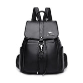 Mochila Feminina Moderna de Couro Sintético - Aussie Mochilas LojasStonks Preto - Aussie Mochilas LojasStonks Vermelho - mochila feminina escolar, mochila feminina couro, mochila feminina trabalho, mochila feminina preta, mochila feminina grande