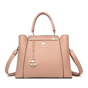 Bolsa Feminina Clássica em Couro - Aussie Bolsas a tiracolo LojasStonks Rosa Salmão - bolsas femininas de couro em promocao, bolsas de couro legitimo baratas, bolsa de couro feminina transversal, bolsa feminina, bolsa feminina grande