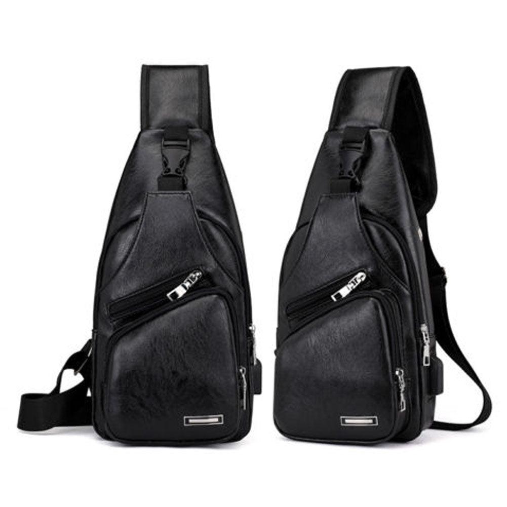 Kangoo - Mochila Pequena em Couro PU 0314 LojasStonks - bolsa de couro masculina, bolsa de couro masculina transversal, bolsa de couro masculina tipo carteiro, bolsa de couro legitimo masculina, bolsa de couro masculina pequena