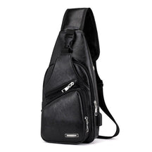 Kangoo - Mochila Pequena em Couro PU 0314 LojasStonks Preto - bolsa de couro masculina, bolsa de couro masculina transversal, bolsa de couro masculina tipo carteiro, bolsa de couro legitimo masculina, bolsa de couro masculina pequena